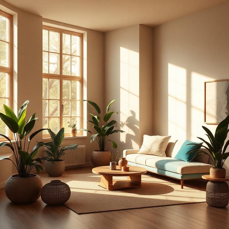 Modern atrium with natural light and clean lines