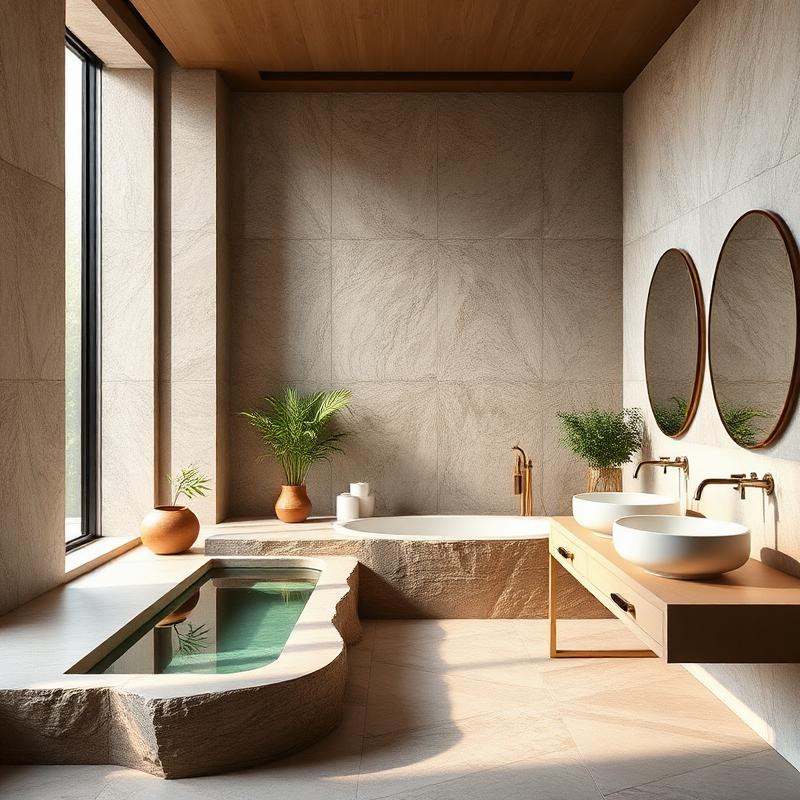 Zen garden suite with calming natural elements