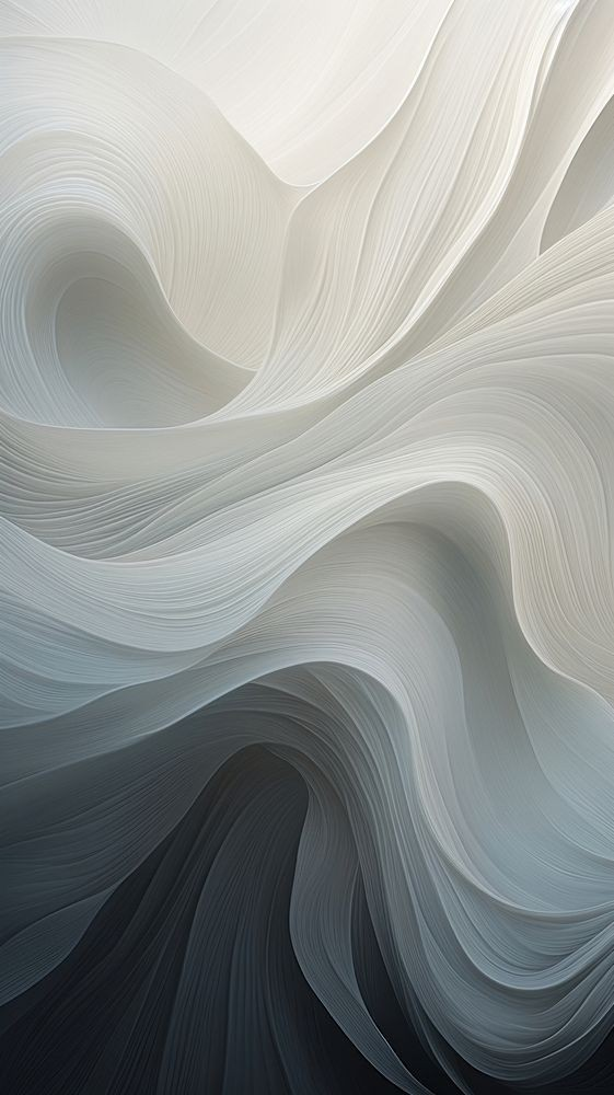 Abstract flowing forms in soft grey tones